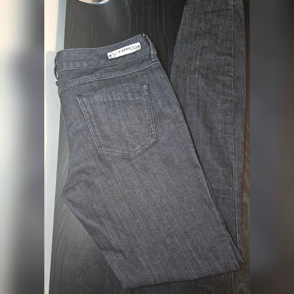 Women's Express Skinny Jeans Charcoal Gray Size 8r